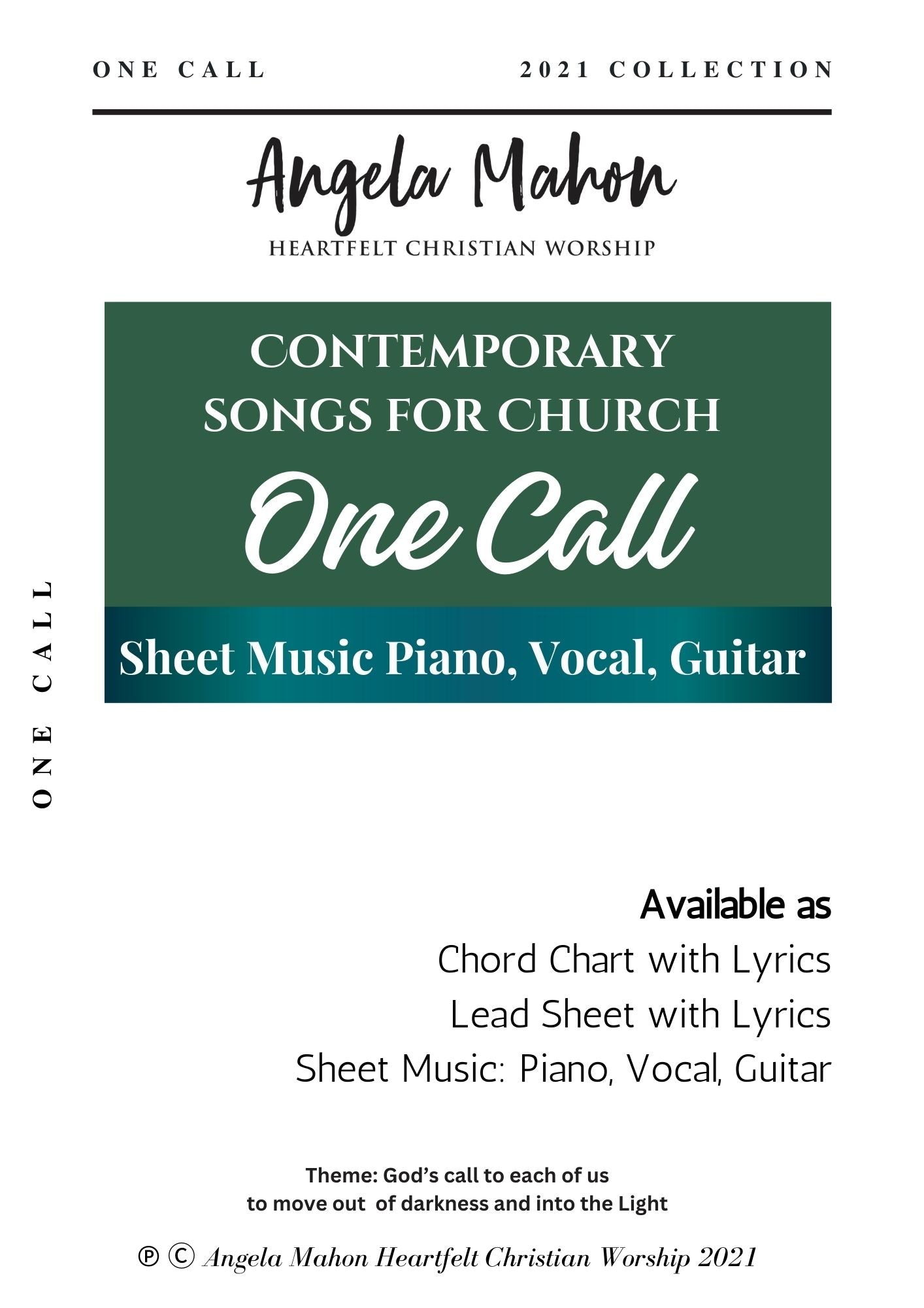 One Call by Angela Mahon (Physical Booklet of Sheet Music)