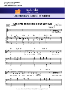 Turn onto Him (This is our Saviour) by Angela Mahon (Physical Booklet of Sheet Music)