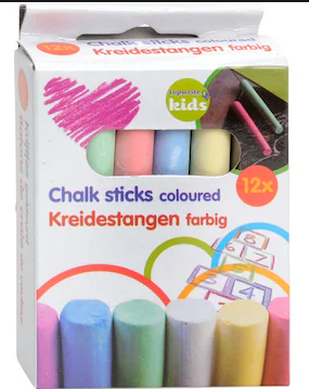 Coloured chalk 12pk