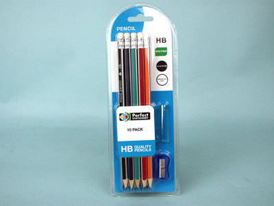 Pencils with sharpener Striped