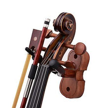 Load image into Gallery viewer, Hardwood Violin Hanger Hook with Bow Holder for Wall Mount kit
