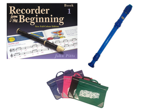 RECORDER FROM THE BEGINNING: BOOK 1 RECORDER PACK (BLUE) WITH MUSIC BAG